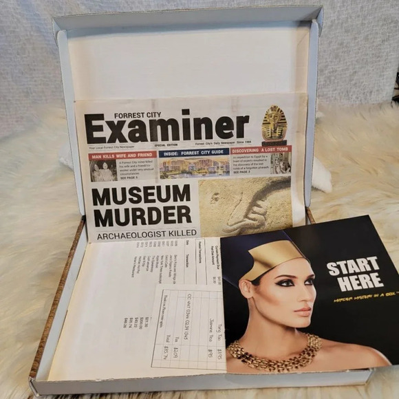 MURDER Mystery in a Box - TOMBS OF THE PHAROAHS Family‎ Game Night NEW - Picture 2 of 2